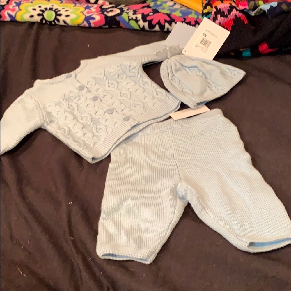 NWT KITESTRINGS SWEATER CARDIGAN PANT & HAT 3PC